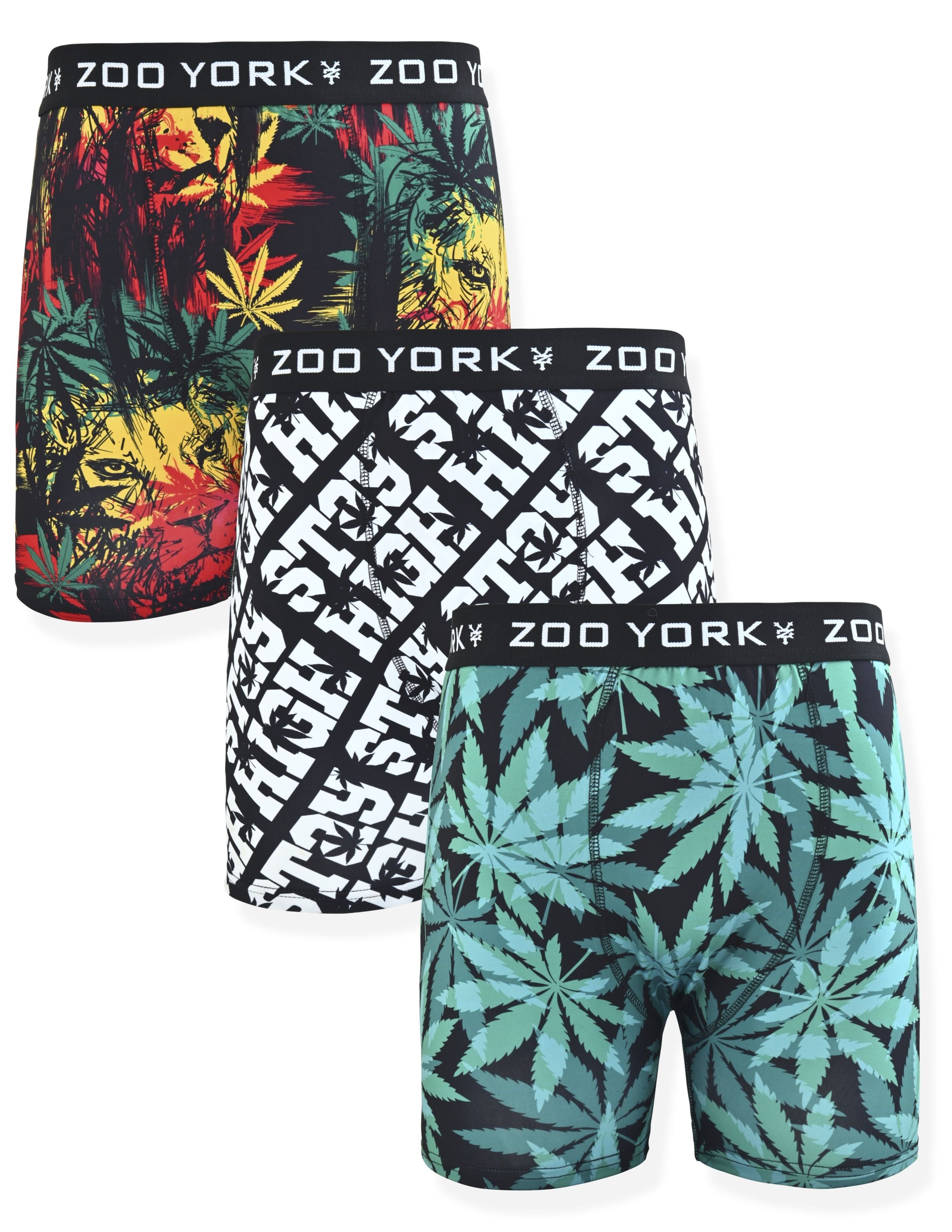 Zoo York Men's 3 Pack Boxer Briefs - 360 Stretch Print Premium Underwear for Men