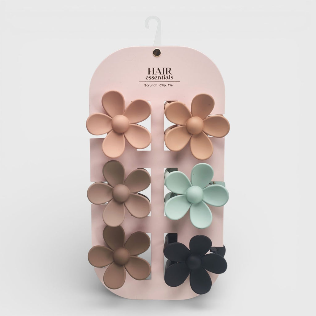 Hair Essentials 6pk Daisy Hair Clips - 8.5cm