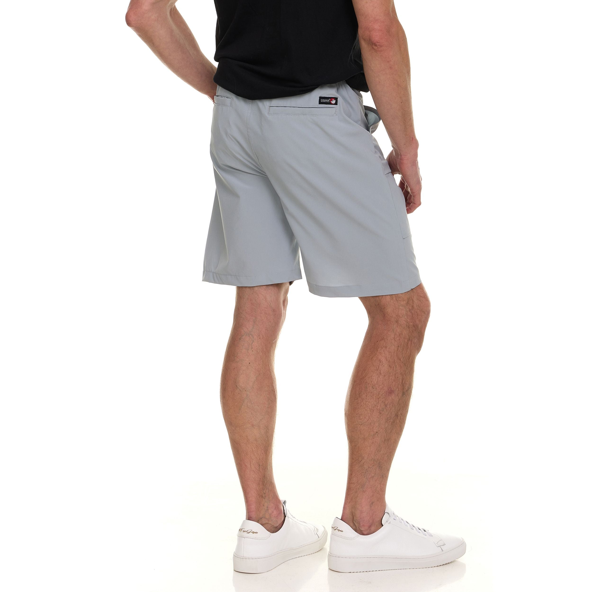 Canada Weather Gear Men’s Cargo Belted Shorts – Lightweight Stretch Twill Knee-Length Shorts with Pockets